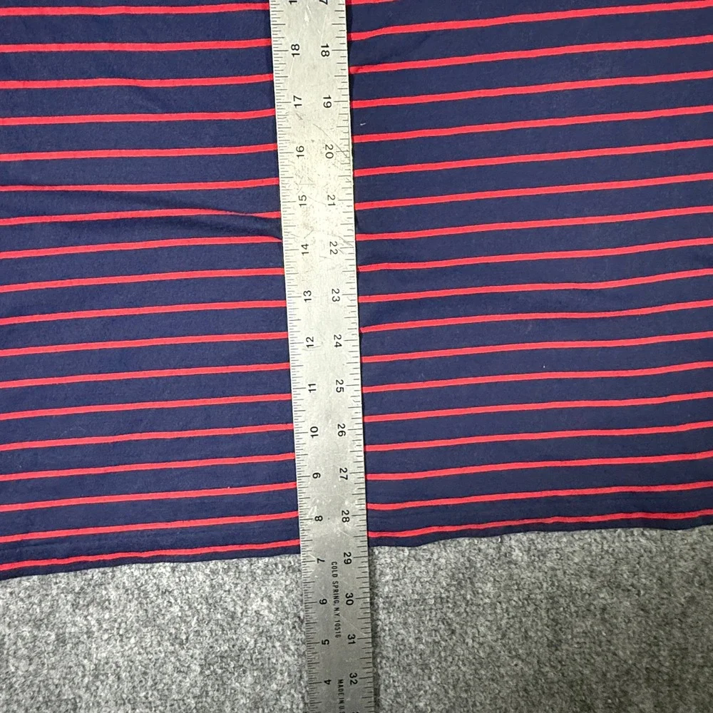 Polo Ralph Lauren Mens XL‎ Striped Short Sleeve Button Down Polo Shirt Navy Red